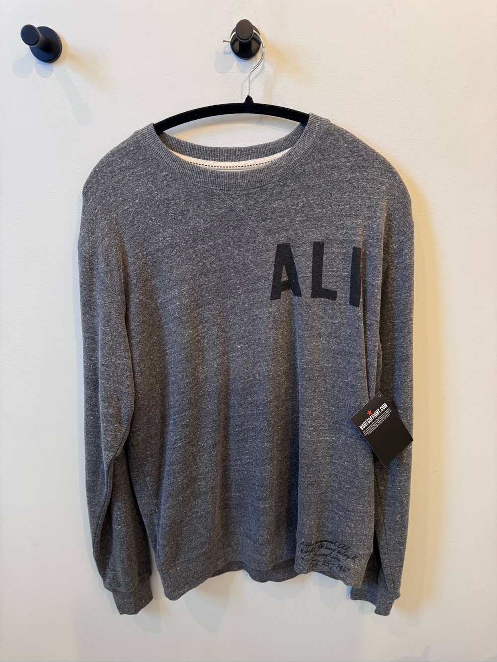 Grey ALI Logo Crewneck Sweatshirt